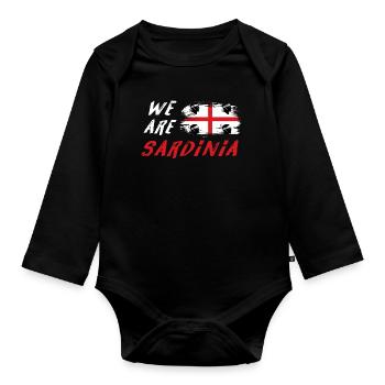 Nous sommes la Sardaigne - Body Bébé bio manches longues - noir - Devant