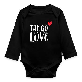 Danseur danse danse couple cadeau Tango Love! - Body Bébé bio manches longues - noir - Devant