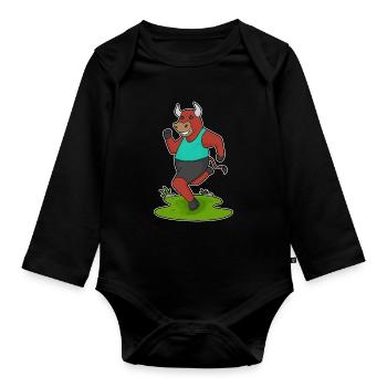 Jogging Taurus Sports de jogging - Body Bébé bio manches longues - noir - Devant