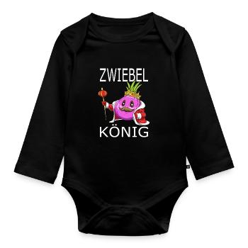 Zwiebel König - Baby Bio-Langarm-Body - Schwarz - Vorne