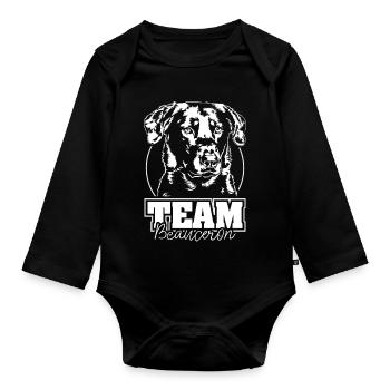 ÉQUIPE BEAUCERON Chien de sport Chiens Chien Wilsigns - Body Bébé bio manches longues - noir - Devant