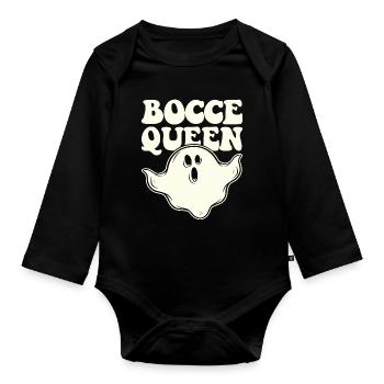 Bocce Queen Boules Ball Halloween Costume Boule - Organic Longsleeve Baby Bodysuit - black - Front