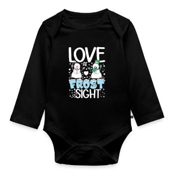Love At Frost Sight für Männer Frauen und - Baby Bio-Langarm-Body - Schwarz - Vorne