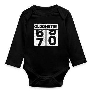 70e anniversaire 70 ans drôle 70e anniversaire - Body Bébé bio manches longues - noir - Devant