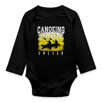 Canoë-kayak Suède - Canoë - Rafting Kayak Canoë - Body Bébé bio manches longues - noir - Devant