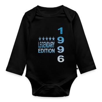 Legendary 1996 Edition - Baby Bio-Langarm-Body - Schwarz - Vorne