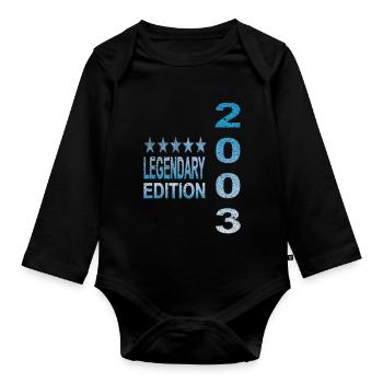 Legendary 2003 Edition - Baby Bio-Langarm-Body - Schwarz - Vorne