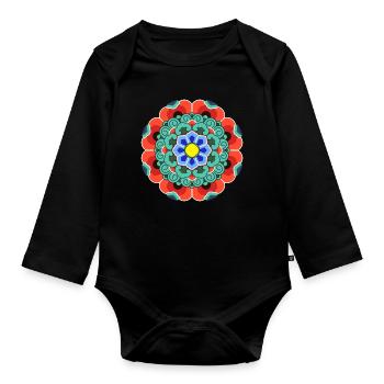 Dancheong 단청 - single - Baby Bio-Langarm-Body - Schwarz - Vorne