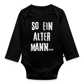 So Ein Alter Mann Geburtstag Fieser Spruch - Baby Bio-Langarm-Body - Schwarz - Vorne