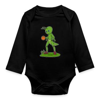 Caterpillar basketteur basketteur basket-ball - Body Bébé bio manches longues - noir - Devant
