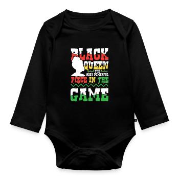 Black Histroy Month Stolz Afro Americkaner für - Baby Bio-Langarm-Body - Schwarz - Vorne