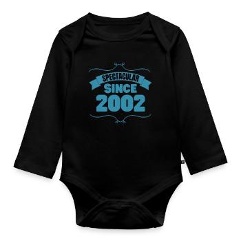 Cadeau 21e anniversaire Spectaculaire depuis 2002 - Body Bébé bio manches longues - noir - Devant