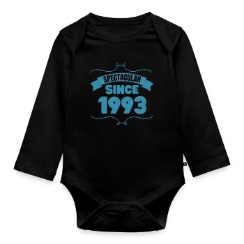 Cadeau 30e anniversaire Spectaculaire depuis 1993 - Body Bébé bio manches longues - noir - Devant