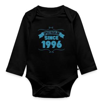Cadeau 27e anniversaire Spectaculaire depuis 1996 - Body Bébé bio manches longues - noir - Devant