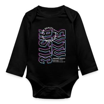 Futuristic Streetwear - Baby Bio-Langarm-Body - Schwarz - Vorne
