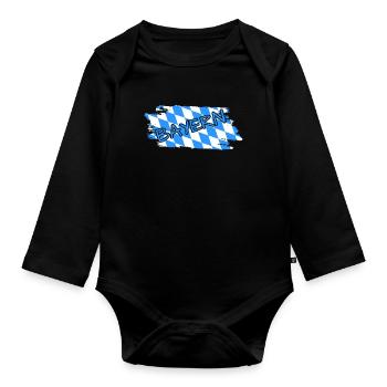 Bayern - Baby Bio-Langarm-Body - Schwarz - Vorne