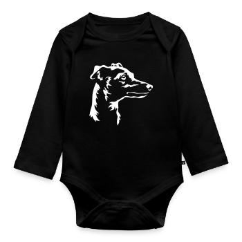 Italian wind chime head "Black Edition" - Organic Longsleeve Baby Bodysuit - black - Front