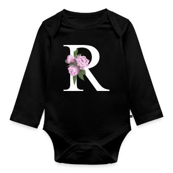 R - Baby Bio-Langarm-Body - Schwarz - Vorne