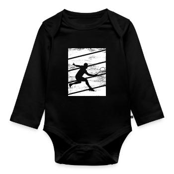 Badminton - Organic Longsleeve Baby Bodysuit - black - Front