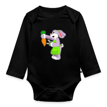 Ciseaux Bunny Hairdresser - Body Bébé bio manches longues - noir - Devant
