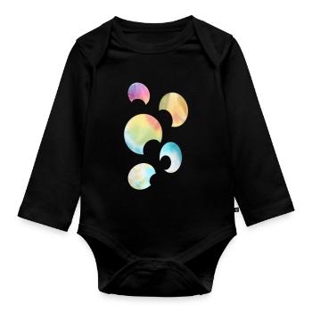 Eve Nord Pastel Design - Organic Longsleeve Baby Bodysuit - black - Front