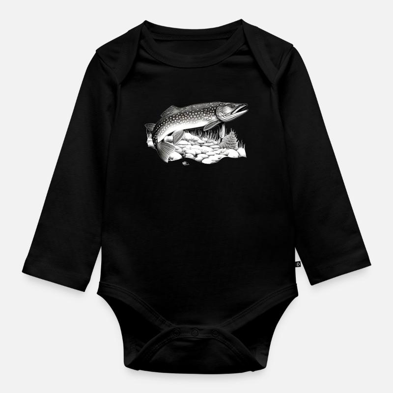 Hecht - Baby Bio-Langarm-Body - Schwarz