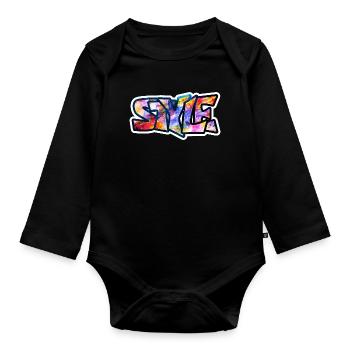 Style your Life - Organic Longsleeve Baby Bodysuit - black - Front