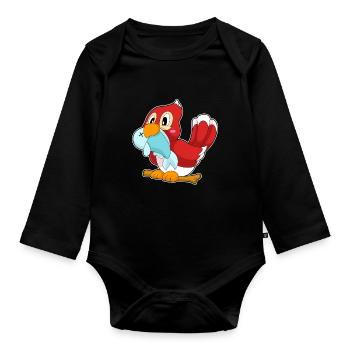 Papagei Fisch - Baby Bio-Langarm-Body - Schwarz - Vorne
