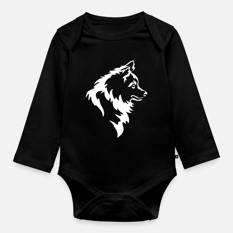 Spitz Kopf "Black Edition" - Baby Bio-Langarm-Body - Schwarz