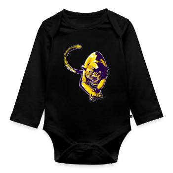 Golden Panther - Organic Longsleeve Baby Bodysuit - black - Front