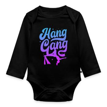Hang Gang | Aerial Dancing - Baby Bio-Langarm-Body - Schwarz - Vorne