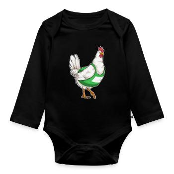 Poulet Jogger Jogging Sports - Body Bébé bio manches longues - noir - Devant