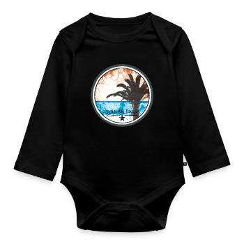 Islas Baleares - Baby Bio-Langarm-Body - Schwarz - Vorne