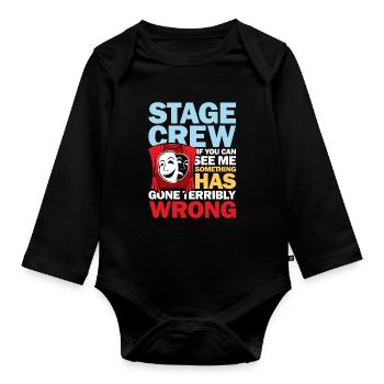 Stage Crew See Me Something Has Gone Wrong - Baby Bio-Langarm-Body - Schwarz - Vorne