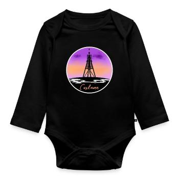 Cuxhaven Fine Skyline - Baby Bio-Langarm-Body - Schwarz - Vorne