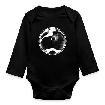Boule de bowling - Body Bébé bio manches longues - noir - Devant