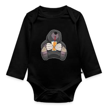Jus de taupe - Body Bébé bio manches longues - noir - Devant