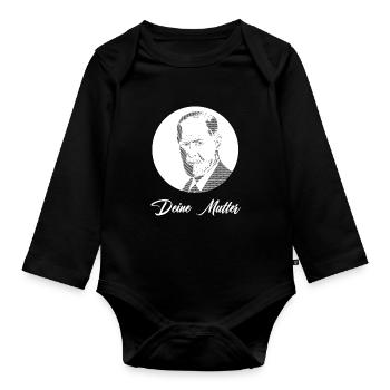Deine Mutter - Baby Bio-Langarm-Body - Schwarz - Vorne
