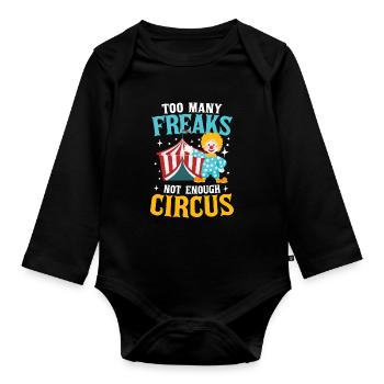 Not Enough Circus - Baby Bio-Langarm-Body - Schwarz - Vorne