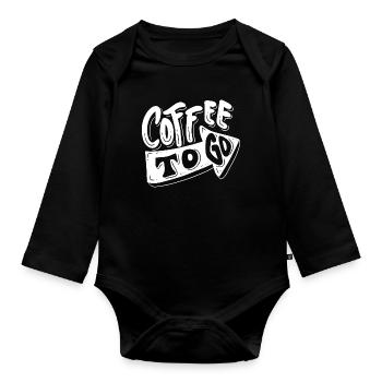 coffee, I like coffee, coffee break - Organic Longsleeve Baby Bodysuit - black - Front