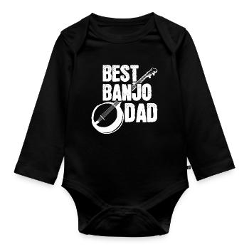 Père Banjo - Body Bébé bio manches longues - noir - Devant