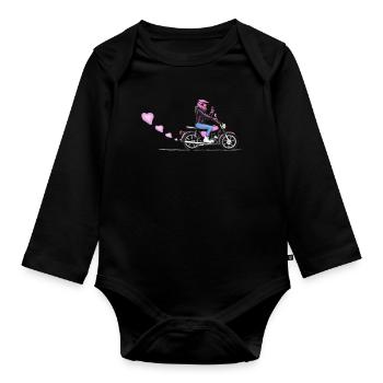 Simson Girl - Baby Bio-Langarm-Body - Schwarz - Vorne