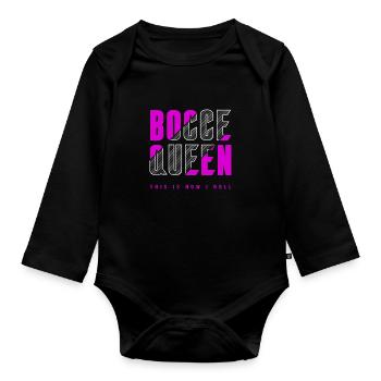 Bocce Queen - Organic Longsleeve Baby Bodysuit - black - Front