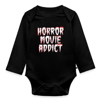 Cineaste Binge Watching Theater Movies Statement - Organic Longsleeve Baby Bodysuit - black - Front