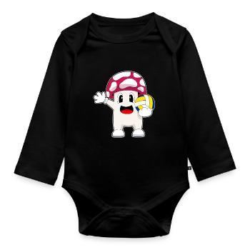 Joueur de volley-ball de Pilz Volley-ball - Body Bébé bio manches longues - noir - Devant