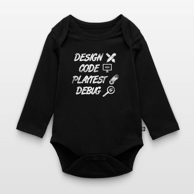 Game Programming Organic Longsleeve Baby Bodysuit