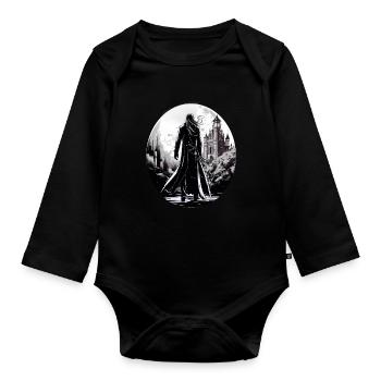Gothik Okkult Satan Gotik Schwarze Szene Wicca - Baby Bio-Langarm-Body - Schwarz - Vorne