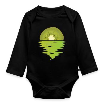 Kiwi Ocean - Baby Bio-Langarm-Body - Schwarz - Vorne