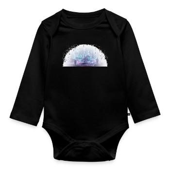 Cybercity - City in the Light - Organic Longsleeve Baby Bodysuit - black - Front