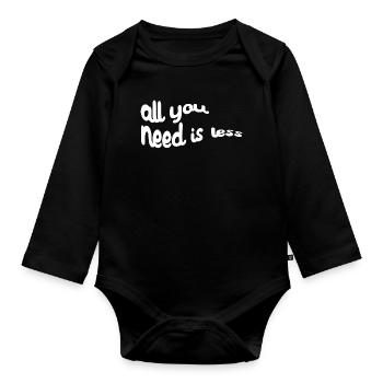 Umweltschützer Umweltschutz Umwelt Erde Statement - Baby Bio-Langarm-Body - Schwarz - Vorne